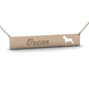 dog name necklace Custom Bar Necklace