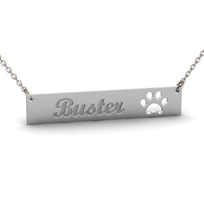 dog name necklace Custom Bar Necklace