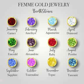 14K Gold Personalized Birthstone Name Necklace Children pendant