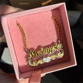 Personalized Colorful Acrylic Name Necklace For Kids Baby