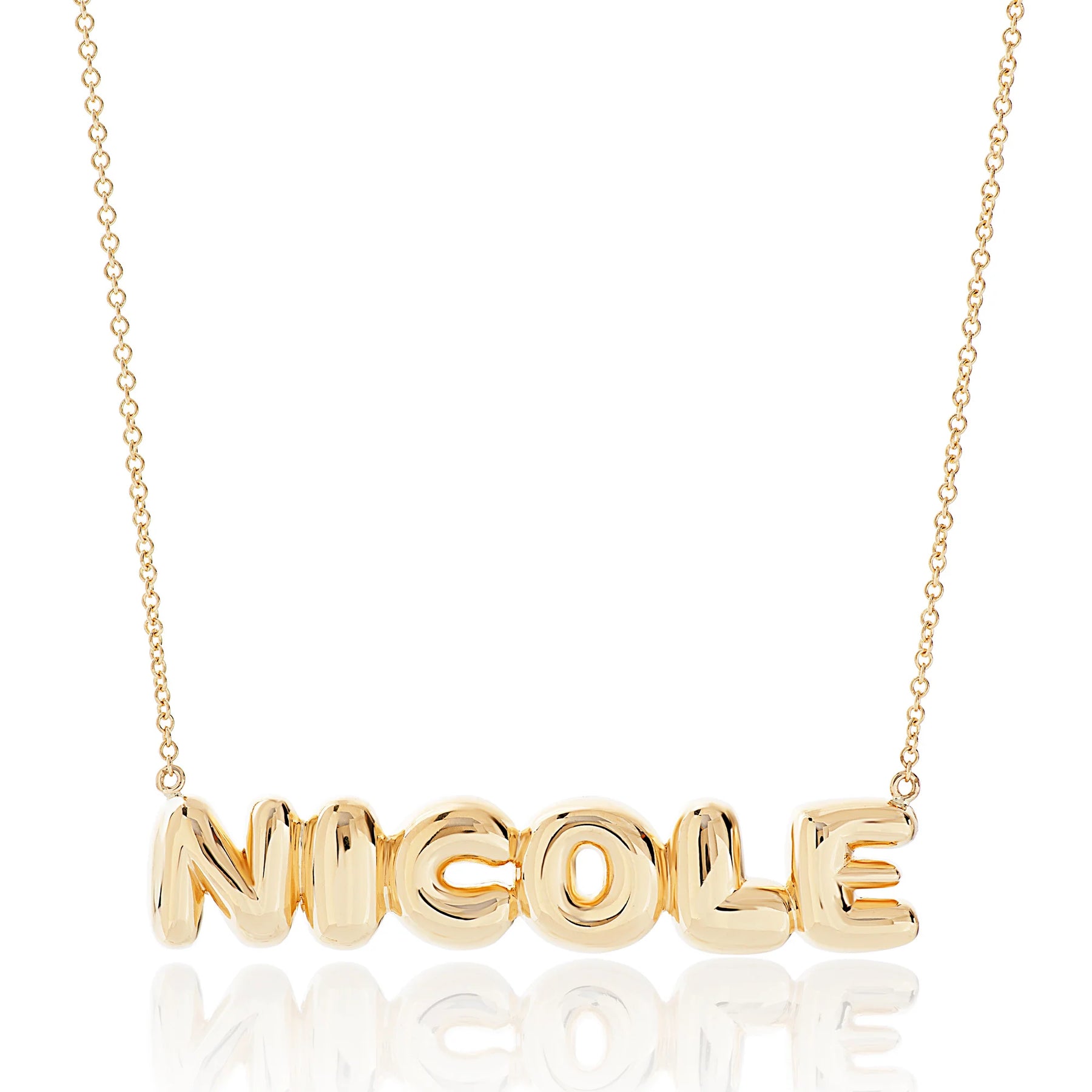 bubble letter name necklace