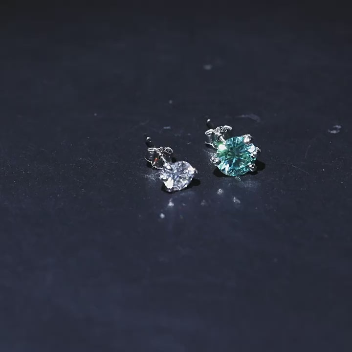 S925 silver moissanite dragon claw earrings