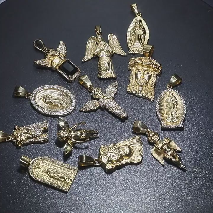 Hip Hop Winged Angel Pendant Necklace