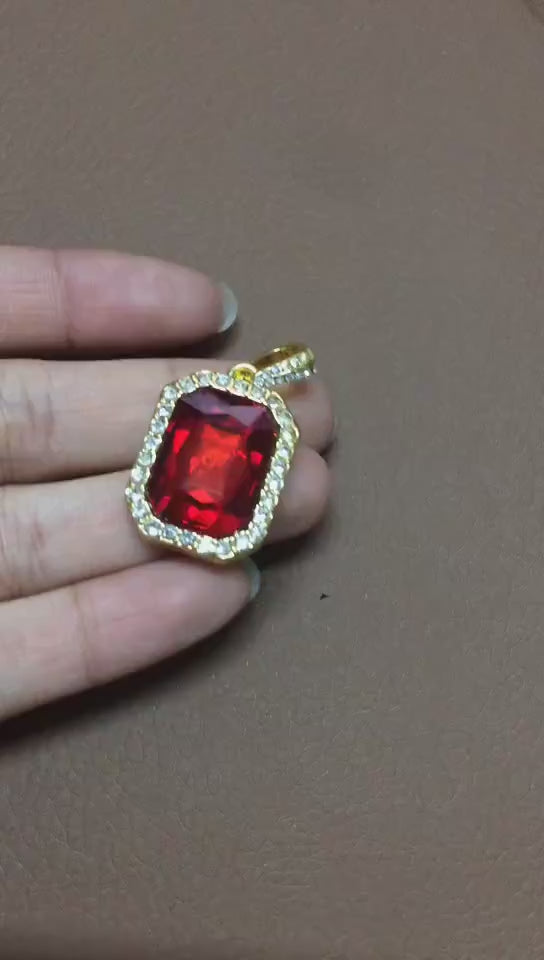 Hip-Hop Mini Diamond Pendant Necklace