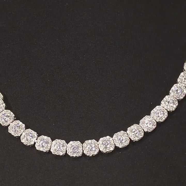 Hip-hop 9mm zircon-encrusted rock candy bracelet