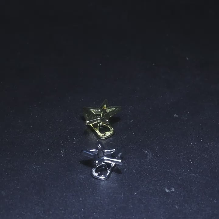 Hip-hop niche design hollow five-pointed star braces