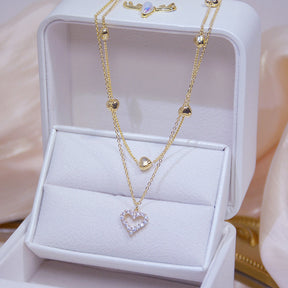 white gold heart necklace