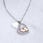 Heart-shaped baby footprints love necklace female pendant clavicle chain love footprints neck chain