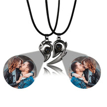 heart shaped picture projection necklace