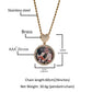 Round Heart Clasp Medallions Custom Photo Memory Pendant Engrave Name HipHop Jewlery