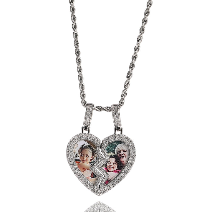magnetic broken heart necklace