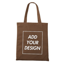 Custom Tote Bag Shopping Add Your Text Print Original Design Zipper Unisex Fashion Travel Canvas Bags