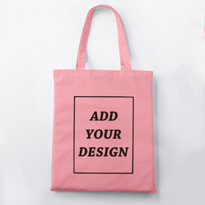 Custom Tote Bag Shopping Add Your Text Print Original Design Zipper Unisex Fashion Travel Canvas Bags