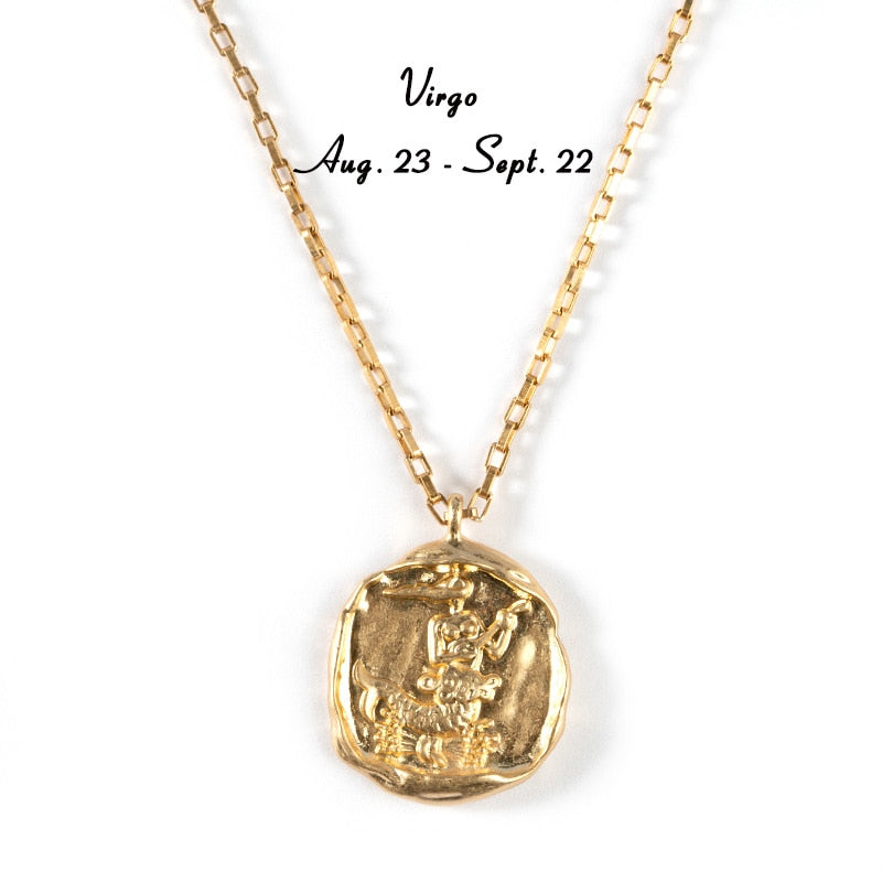 Collana Moneta d'Oro Collana Zodiaco Costellazione Collane costellazione