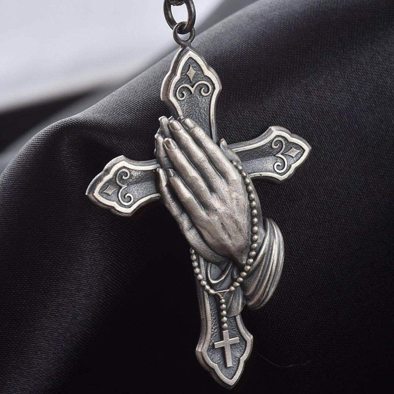 Personality Creative Jesus Cross Amulet Pendant Rock Casual Gift Catholic Christian Necklace