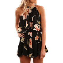 Sexy Jumpsuit For Women Loose Cause Boho Floral Female Rompers Beach Shorts Sets