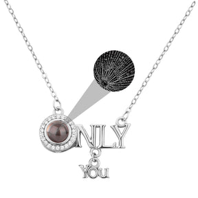 Customized 925 Silver 100 languages Projection Necklace Couple Memory Gifts