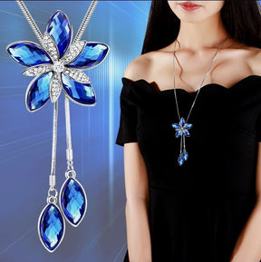 Long Necklaces& Pendants for Women Collier Femme Geometric Fashion Crystal Jewelry