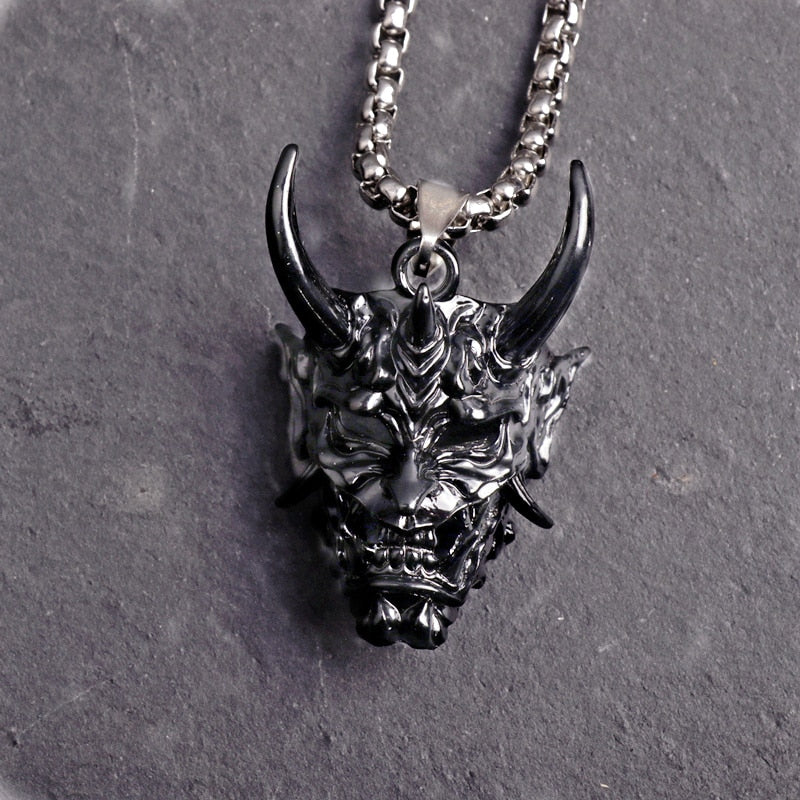 Punk Ghost Skull Mask Pendant Necklace Cool Men's Rock Party Jewelry