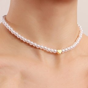 Trend Jewelry Wedding Big Pearl Necklace For Women Fashion White Imitation Pearl Choker