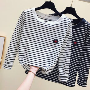 Casual Women T-Shirt Long Sleeve Style Slim Basic Cotton Tshirt Top Womens Clothing