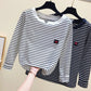 Casual Women T-Shirt Long Sleeve Style Slim Basic Cotton Tshirt Top Womens Clothing