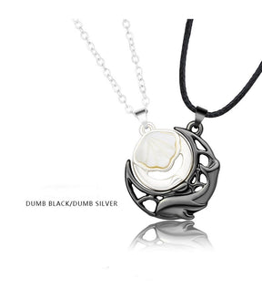 Magnet Stone Shell Men's and Women's Clavicle Fashion Couple Necklace Chains