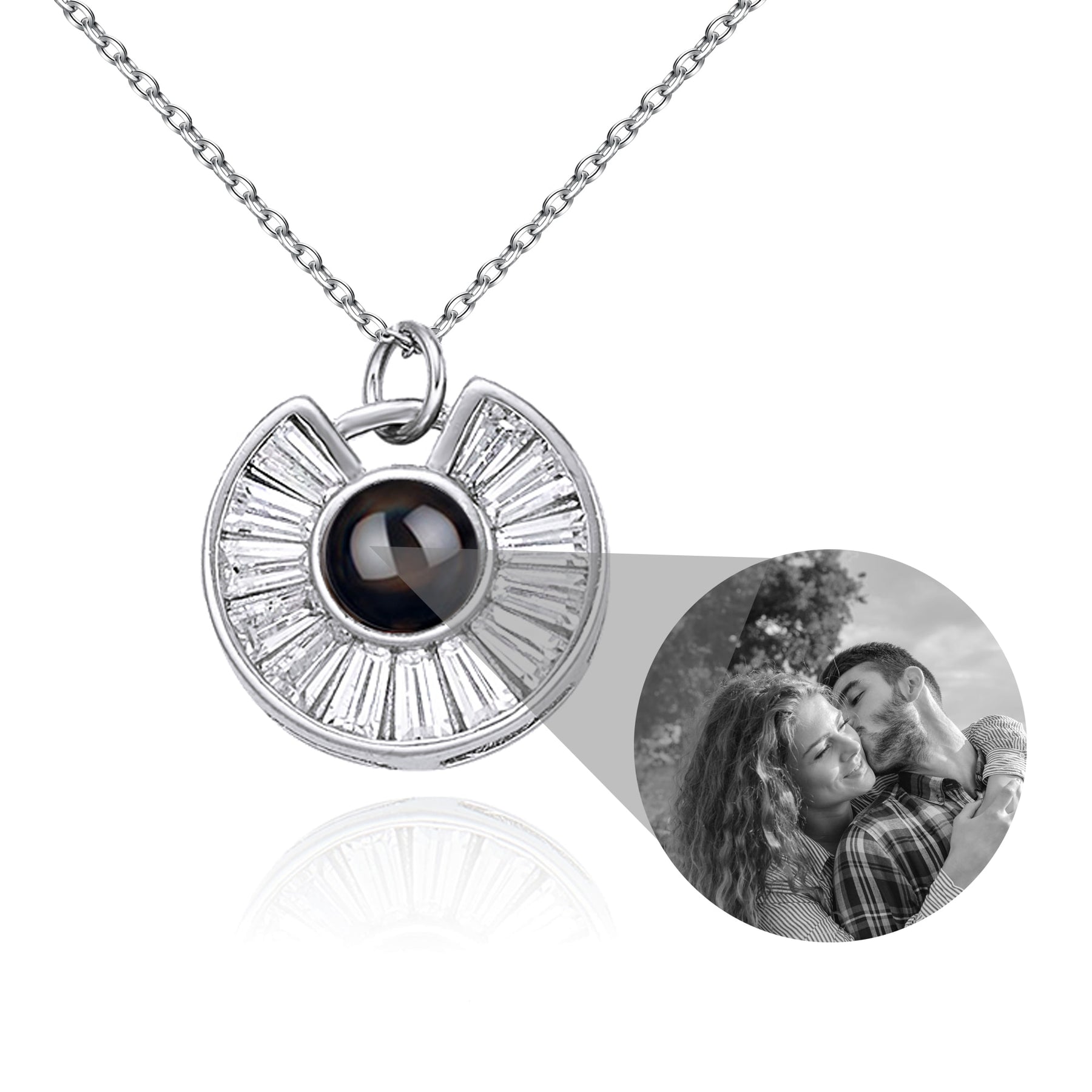 Collana personalizzata con foto Collana di fiori Regalo romantico di San Valentino