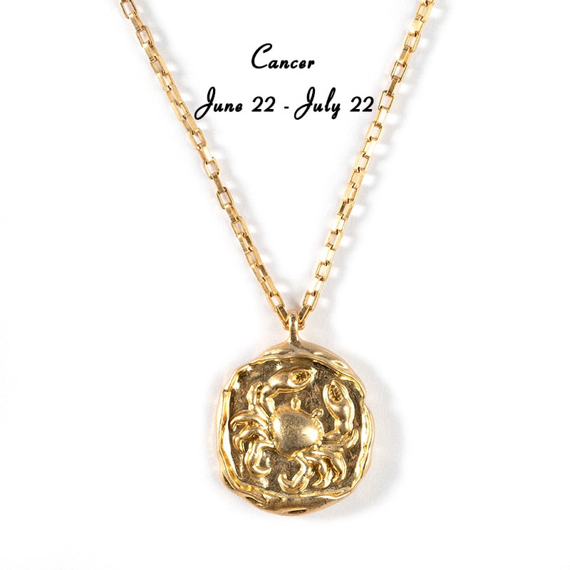 twelve zodiac signs necklace