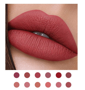 12 Farben Sexy Flüssiger Lippenstift Matte Wasserdichte Lipgloss Nude Make-up-Kosmetik