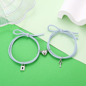 2Pcs Couple Matching Bracelet Magnetic Distance Bracelet