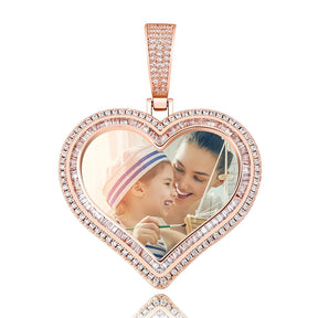 Rose Gold Heart-shaped Medallions Necklace