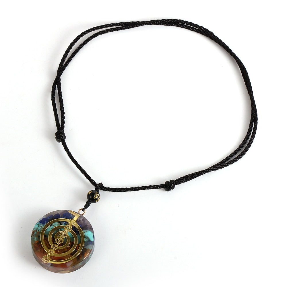 Generatore di energia Orgone Amuleto 7 Chakra Ciondolo Collana