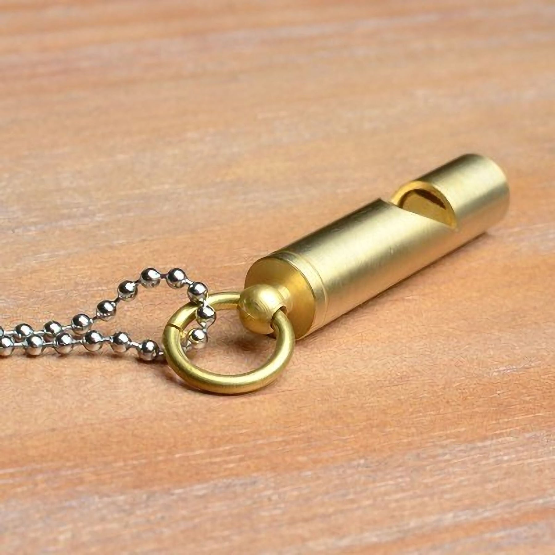 Engraved Text Brass Whistle Necklaces Custom Phone Number Children Anti-lost Necklace