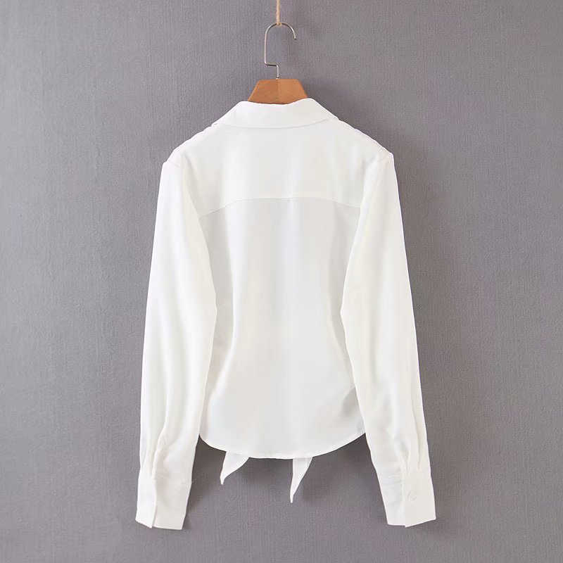 mini dress summer long sleeves women irregularity pleated vocation style loose white shirtdress