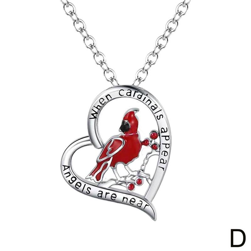 Collana con ciondolo a forma di uccello cardinale per donna Collana con ciondolo a forma di lettera vintage sempre nel mio cuore