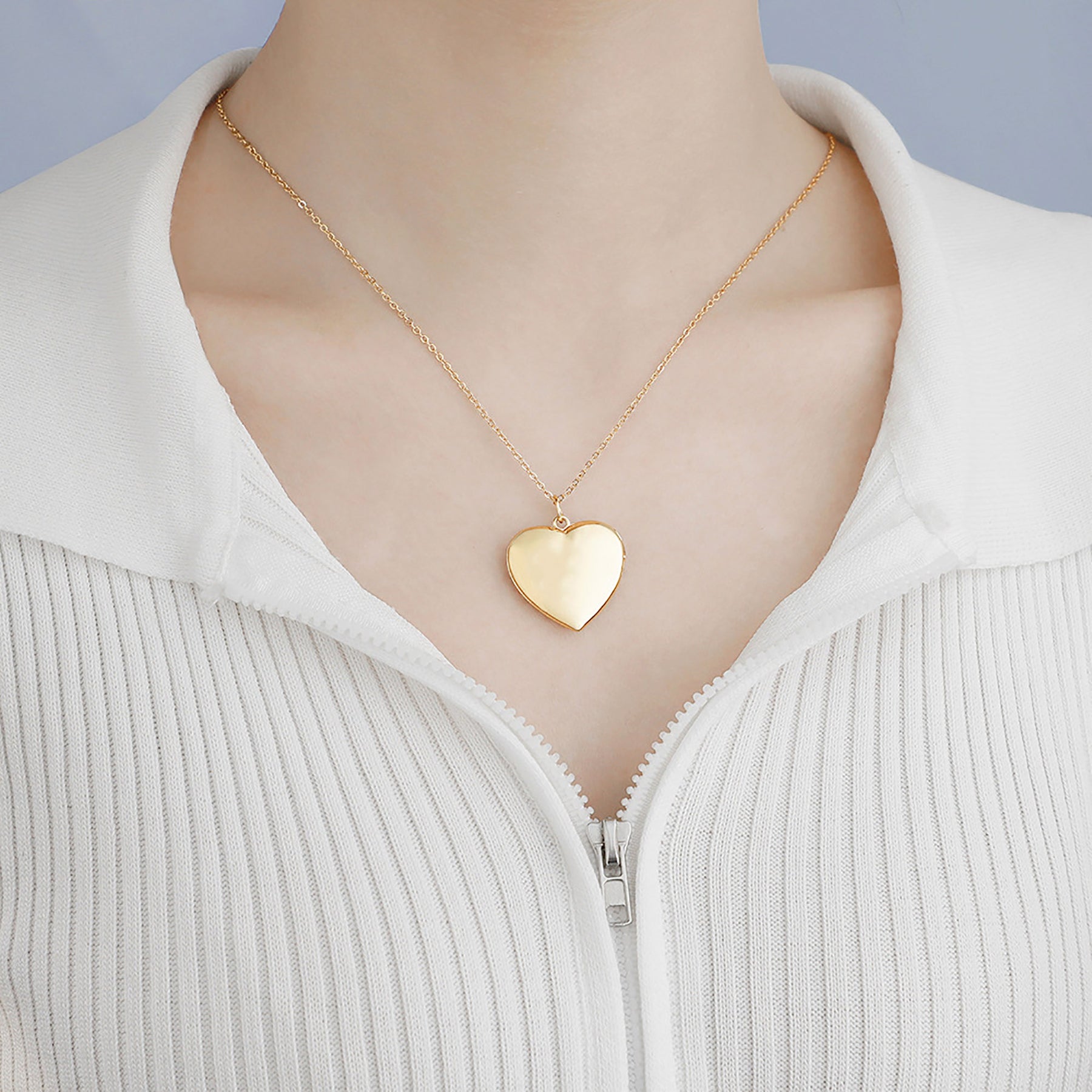 Collana a forma di medaglione a cuore aperto con immagine personalizzata Gioielli con ciondolo con testo fotografico personalizzato