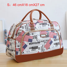 Women Travel Bags PU Leather Large Capacity Waterproof Print Luggage Duffle Bag