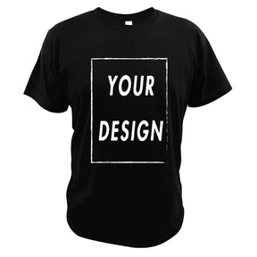 Custom T Shirt EU Size 100% Cotton Make Your Design Logo Text Men Women Print Original Design