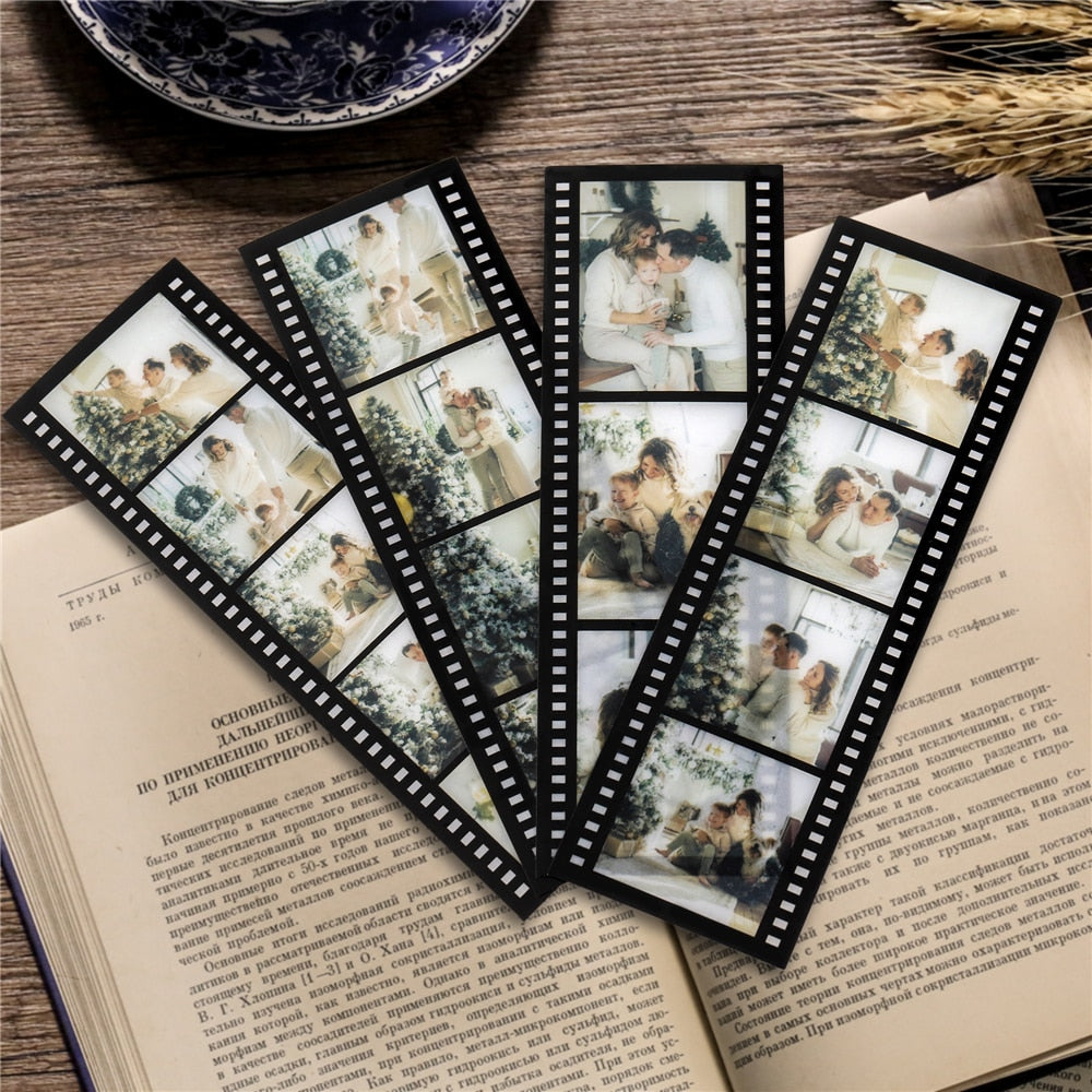 4Pcs Personalisierte Lesezeichen Angepasste Filmrolle Lesezeichen Speicher DIY Benutzerdefiniertes Fotoalbum