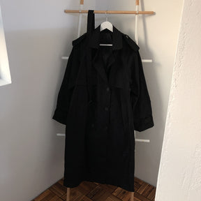 Cappotto sciolto Autunno Inverno Moda Giacca a vento doppiopetto Femme