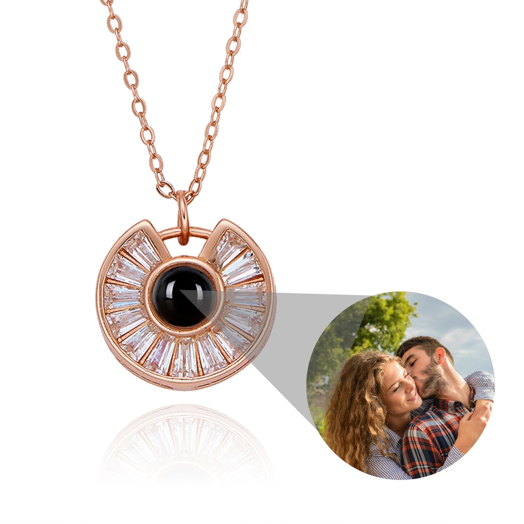 Collana personalizzata con foto Collana di fiori Regalo romantico di San Valentino