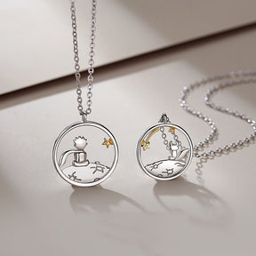 Fashion Couple S925 Collana personalizzata con ciondolo Prince Little Fox placcato argento