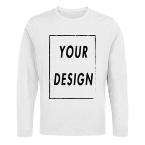 Custom Long Sleeve Shirt EU Size 100% Cotton Make Your Design Logo Text High Quality Gifts Tops