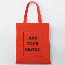 Custom Tote Bag Shopping Add Your Text Print Original Design Zipper Unisex Fashion Travel Canvas Bags