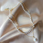 Beads Women's Neck Chain Kpop Pearl Choker Necklace Gold Color Jewelry On The Neck Pendant
