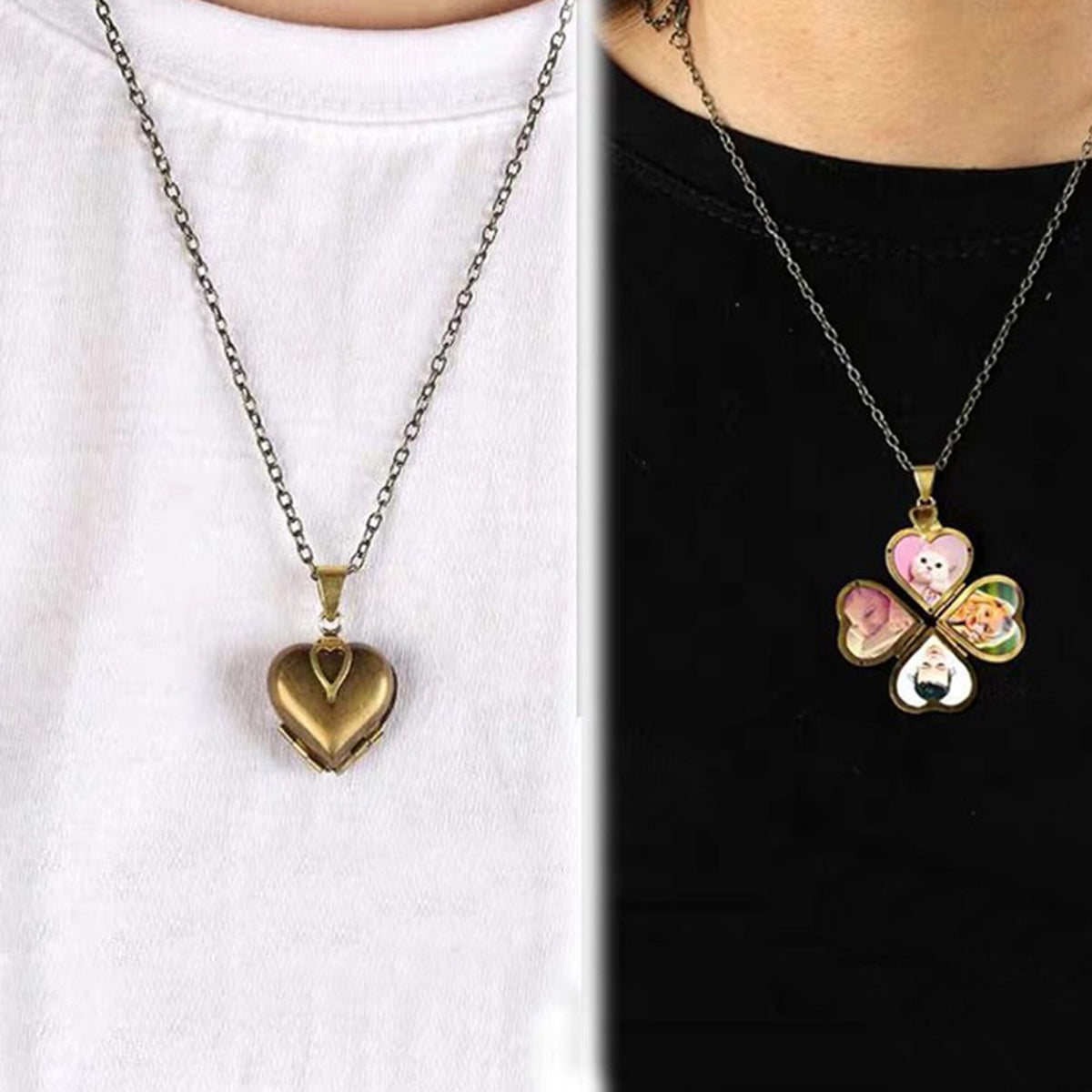 Collana con pendente a quadrifoglio personalizzato a quattro foglie Collana con ciondolo a forma di quadrifoglio Personalizzato Gioielli di moda per amanti delle ragazze