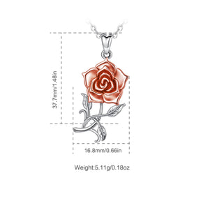 Rose gold Rose Lover Pendant Necklace with Gift Vintage jewelry For Party Gift