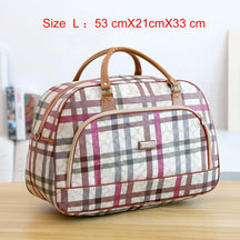 Women Travel Bags PU Leather Large Capacity Waterproof Print Luggage Duffle Bag