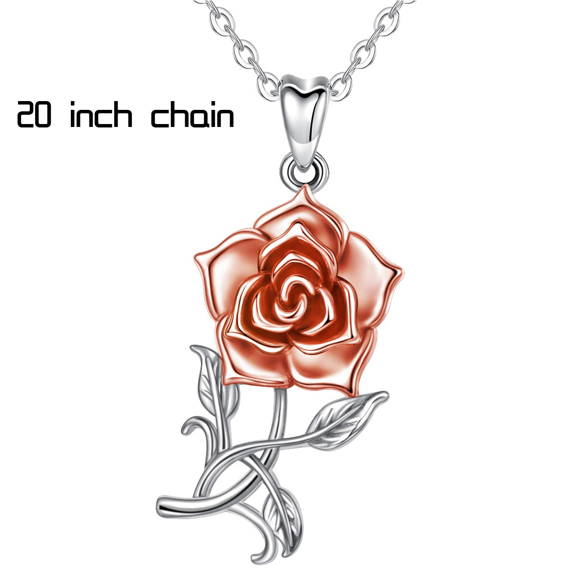 Rose gold Rose Lover Pendant Necklace with Gift Vintage jewelry For Party Gift